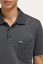 Load image into Gallery viewer, V-neck polo with jacquard pocket detail
