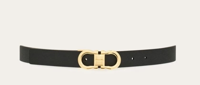 Reversible and adjustable Gancini belt