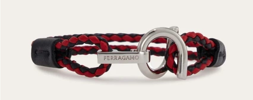 Gancini Bracelet - Black/red