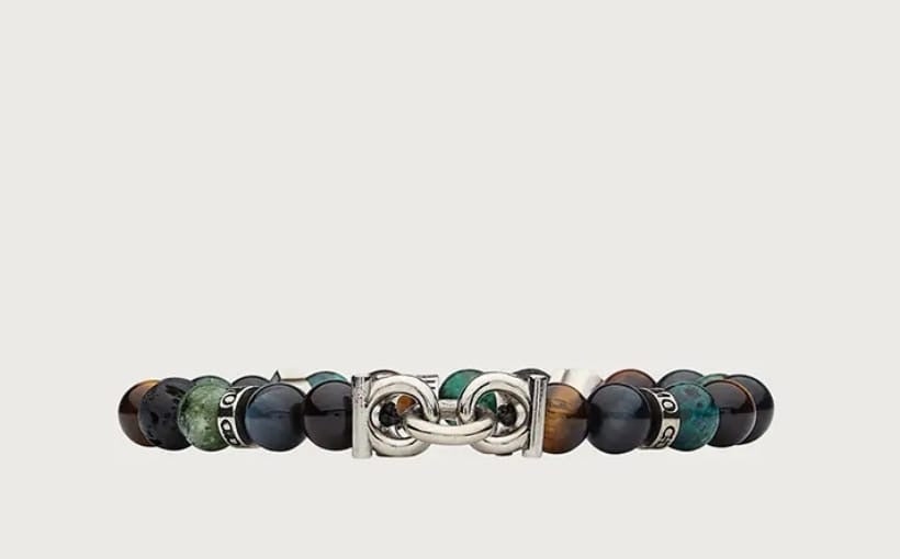 Elasticated bracelet with Gancini - size 19 Multicolor