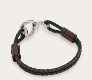 Gancini Bracelet -Green/clay