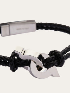Bracelet with intertwined Gancini - Size 19