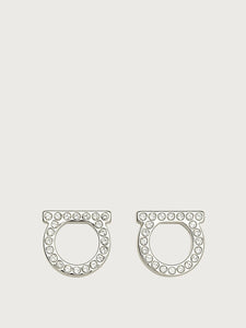 Gancini Crystals Earrings in Palladium (L)