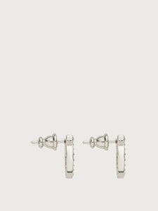 Gancini Crystals Earrings in Palladium (L)
