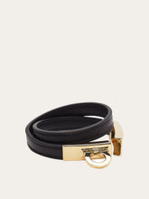Load image into Gallery viewer, Gancini Double Twist Bracelet in Black (M/L)
