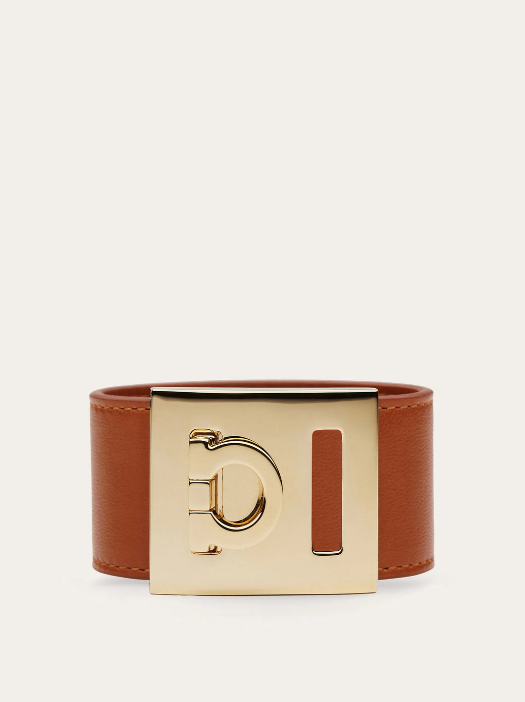 Gancini Bracelet in Cognac (S/M)