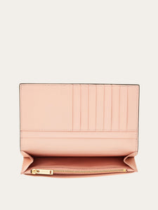 Hug Continental Wallet in Black/Nylund Pink