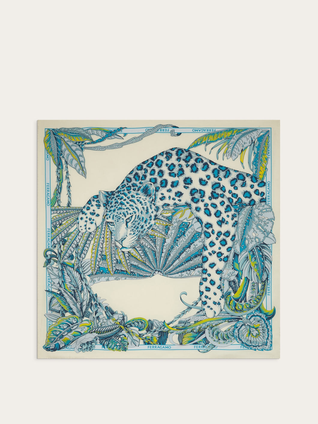 Animalier Print Silk Foulard