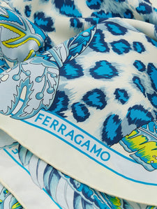 Animalier Print Silk Foulard