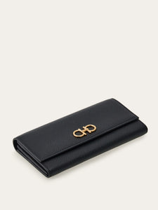 Gancini Wallet with Chain in Black