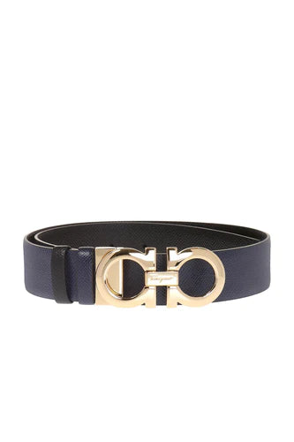 Reversible and adjustable gancini belt
