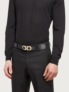 Reversible and adjustable Gancini belt