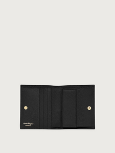 Gancini Compact Wallet in Black